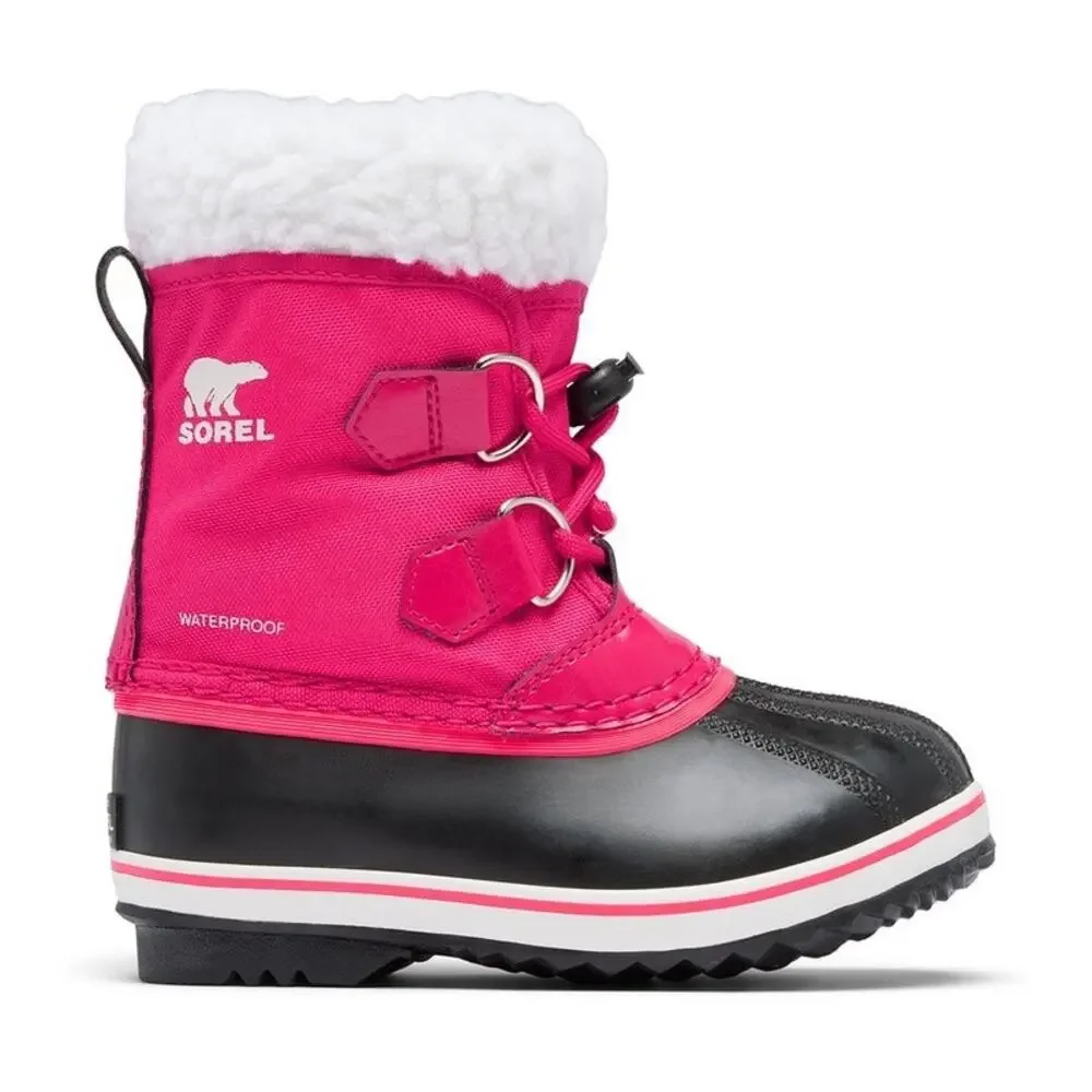 NEW Sorel Yoot Pac Nylon Snow Boots Kids Waterproof Insulated Winter Pink Size 9
